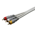 Electronic Master – Câble audio et vidéo à 3 RCA mâle à mâle de 12 pi, 2,8 x 6,3 x 9,5 po, gris-Câbles abordables de grande qualité permettant d’obtenir la meilleure qualité de son et d’image que votre système peut fournir
