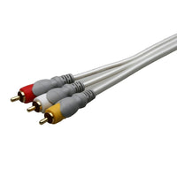 Electronic Master – Câble audio et vidéo à 3 RCA mâle à mâle de 12 pi, 2,8 x 6,3 x 9,5 po, gris-Câbles abordables de grande qualité permettant d’obtenir la meilleure qualité de son et d’image que votre système peut fournir