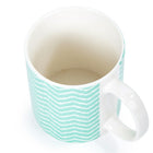 CTG Brands – Ensemble de tasses Can avec motif zig zag, 10 oz, vert, jaune, gris, paq./6-Matériau: en céramique durable de haute qualité avec revêtement émaillé