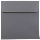 JAM Paper Enveloppes carrées format invitation avec fermeture gommée, 6 x 6 po, gris foncé, paquet de 100-Gris foncé
