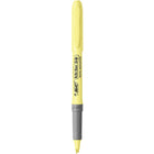 BIC − Surligneurs Brite Liner Grip, paquet de 6-Offerts dans les couleurs pastel suivantes : jaune, rose, bleu, vert, violet et orange