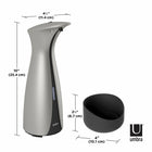 Umbra OTTO - Pompe à savon et solution hydroalcoolique avec fixation murale 250ml, Nickel-5