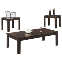 Monarch Specialties - 7842P Ens De Tables - 3Pcs/Espresso-Ensemble de tables d'appoint classique