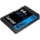 Lexar LSD0800064G-BNNNU Carte mémoire Professional 800X SDHC/SDXC UHS-I - 64 GO - Noire-Technologie Haute-vitesse UHS-I, performance Classe 10, pour caméra compacte, de milieu de gamme et vidéo HD.