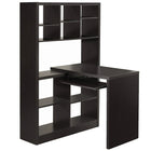 Monarch Specialties - 7021 Bureau - Espresso De Coin Cote Droit Ou Gauche-Ensemble bureau-bibliothèque en forme de L, de conception contemporaine et durable, avec étagères de rangement, dans un stratifié sophistiqué de couleur brun espresso, avec finition sur tous les côtés.