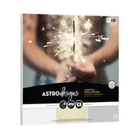 Astrodesigns - Papier couverture 65lb - 12 po l x 12 po H - Sparkling Metallics - 3-couleurs - Paquet de 36-Dans ce paquet de 36 feuilles, vous obtiendrez 9 feuilles chacune de Blanc argenté, Blanc or et perle , champagne