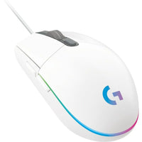 Souris de jeu RVB programmable Logitech G203 Prodigy - blanche-Longueur du câble : 2,1 m (6,9 pi)