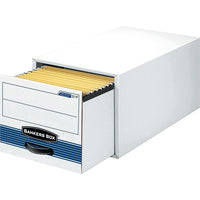 Système de rangement à tiroirs Bankers Box Stor/Drawer Plus format Légal-L’armature en métal robuste assure la solidité et la stabilité du système. La construction à quatre épaisseurs des panneaux avant et arrière permet une utilisation quotidienne.