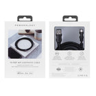 Powerology - Câble de recharge Certifié Apple MFi et de synchronisation tressé Lightning de 10 pieds - Noir-Une sangle velcro est incluse