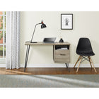 Ameriwood Home - Landon Bureau d'ordinateur - 114,3cm L x 71,3cm H x 49,5cm P - Chêne gris vieilli-Le compartiment ouvert supplémentaire convient aux livres et aux blocs-notes tandis que le tiroir contient des fichiers de format lettre