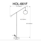 Dainolite - Lampe sur pied à incandescence transitionnelle Holly, 1 lumière, noir mat avec verre opale-Métal