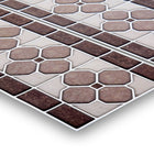 CTG Brands – Carreaux muraux autocollants à bordure motif trèfle, 9,8 po x 12,4 po, multicolore, paq./6-Carreaux de qualité supérieure: les carreaux de bordure de dosseret à peler et coller sont faits de plastique PVC de haute qualité, durable et écologique, résistant à l'eau et à la moisissure qui ne jaunit jamais avec le temps