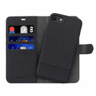 Étui 2 in 1 Folio Noir/Noir pour iPhone SE 2020/8/7-Fermeture magnetique pour une protection accrue