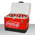 Coffre à glace Coca-Cola, 54 L-En acier inoxydable avec poignées en caoutchouc pour faciliter le transport