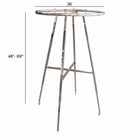 Eddie's - Porte-vêtements de détail rond de 36 po - Chrome-Porte-vêtements circulaire de 36" avec tube de 1 1/4", hauteur réglable de 48" à 69".