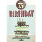 Rosedale - Carte de voeux, anniversaire 75 ans, gâteau-Imprimé sur papier de qualité couché