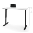 Bestar – Table motorisée à hauteur réglable, 30 po x 60 po, blanc (65867-17)-Le mécanisme répond aux ou dépasse les normes de performance ANSI/BIFMA.