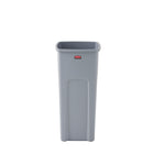RubbermaidMD ® Poubelle carrée Untouchable, gris-Design élancé pour une allure professionnelle