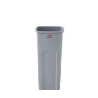 RubbermaidMD ® Poubelle carrée Untouchable, gris-Design élancé pour une allure professionnelle