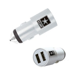 Chargeur de voiture USB double armée américaine avec brise-vitre d'urgence-Chargez jusqu'à 2 appareils à la fois