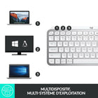 Logitech - MX Keys Mini Minimaliste Clavier Sans Fil Illuminé - USB-C - Gris Pale-Rechargeable USB-C : MX Keys Mini clavier bluetooth reste chargé jusqu'à 10 jours avec une batterie chargée complètement et jusqu'à 5 mois avec le rétroéclairage éteint