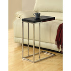 Monarch Specialties - 3007 Table D'Appoint - Espresso/Metal Chrome-Âme creuse