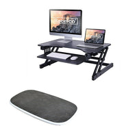 Rocelco - Riser de bureau et Balance Board-Rehausseur de bureau assis-debout à hauteur réglable