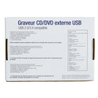 Verbatim - Graveur de CD et de DVD externe USB-Dimensions: 8,26 po L x 5,70 po P x 1,77 po H