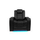 Valencia – Fauteuil cinéma Tuscany, double accoudoir-Cuir nappa de grain supérieur 11000 sur toutes les surfaces d'assise, extrêmement lisse, souple et durable