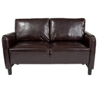 Flash Furniture – Canapé capitonné Candler Park, brun-Style contemporain