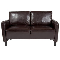 Flash Furniture – Canapé capitonné Candler Park, brun-Style contemporain