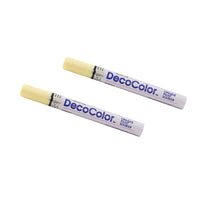 JAM Paper Marqueurs de Peinture Opaque à Point Large, Jaune crème, 2 / paquet (526300CYa)-Couleur :  Jaune crème