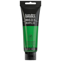 Liquitex Basics – Peinture acrylique 1046312, vert pâle permanent, tube de 118 ml-Formulée avec des pigments de qualité artistique sur lesquels l'artiste peut compter