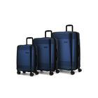 Bugatti - Ensemble de 3 valise rigide ABS - Marin-Fabriqué en plastique léger et résistant 100% recyclé (PET)