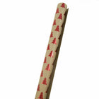 JAM Paper -  Emballage cadeau – Papier d'emballage kraft de Noël – 50 m² – Arbres rouges sur papier kraft marron – 2 rouleaux/paquet-Arbres de Noël rouges Kraft, Entrez dans l'esprit de Noël avec cet élégant papier d'emballage pour ajouter la touche finale à n'importe quel cadeau