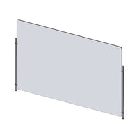 Mark Maker Rod Sneeze Guard - Acrylique transparent 1/4" - panneau de 47,5" Lx31,5"H- ensemble de tiges de 24"H - pas de passage-Distanciation sociale optimale entre deux groupes de personnes