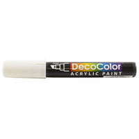 JAM Paper – Marqueur à peinture acrylique à pointe biseautée, blanc (526315WH)-L’encre est de la peinture acrylique à base d’eau qui s’étend en douceur. Ces marqueurs à peinture polyvalents peuvent être utilisés pour égayer toute surface ou tout projet!