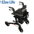 Ezee Life - Marchette/Déambulateur CH3011 X, noir-Dimensions du siège : 10 prof. x 18,5 larg. x 20,9 haut. (po)
