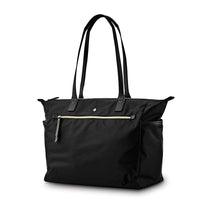 Samsonite Mobile Solution Fourre-Tout Deluxe  15.6", Noir-Noir, Fabriqué en sergé de nylon enduit résistant à l'eau avec des accents de cuir végétalien