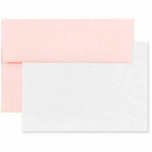JAM Paper - Ensemble de cartes de vœux vierges, format A2, 4,375 po x 5,75 po, rose pâle, paquet de 25- Couleur: rose bébé clair/rose tendre