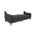 Futon Jasper avec matelas à ressorts - Tissu Gris-Dimensions du produit : 77 x 32,5 x 33 po H.