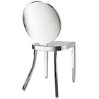 Nicer Furniture - chaise d'appoint Kong - acier inoxydable - paquet de 2-Patins non marquants