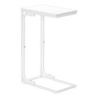 Monarch Specialties - 3478 Table D'Appoint - 25 po H/Blanc/Metal Blanc-Apportez une touche moderne a votre salon, votre bureau, votre salle familiale ou votre piece de detente grace a cette elegante table d'appoint C blanche avec metal blanc.