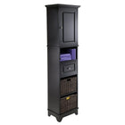 Winsome – Armoire haute Wyatt avec paniers, tiroir et porte-Assemblage nécessaire