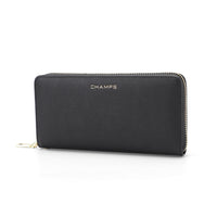 Champs - Portefeuille zippé RFID - Noir-Faux cuir, noir
