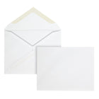Staples Enveloppes d'invitation blanches, 4 3/8 po x 5 3/4 po, bte/50 - go-Ouverture au bout; rabat à bord bien gommé