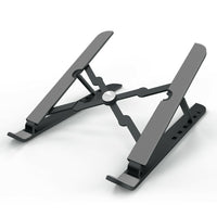 JCPal - Xstand Support de rehausseur ergonomique compact et réglable pour ordinateur portable - Noir-Métal léger noir