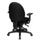 Fauteuil mi-dos multifonction Work Smart avec siège coulissant, noir-Réglage multifonction avec siège coulissant