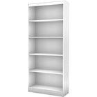 South Shore – Bibliothèque Axess à 5 tablettes, blanc-Fonctionnelle et attrayante grâce au style élancé contemporain, cette bibliothèque améliorera l'allure de toute pièce dans votre maison