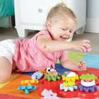 Learning Resources - Build & Spin : Amis de basse-cour-Le jeu de construction mix-and-match permet aux enfants de construire et de déconstruire leurs propres sets de jeu